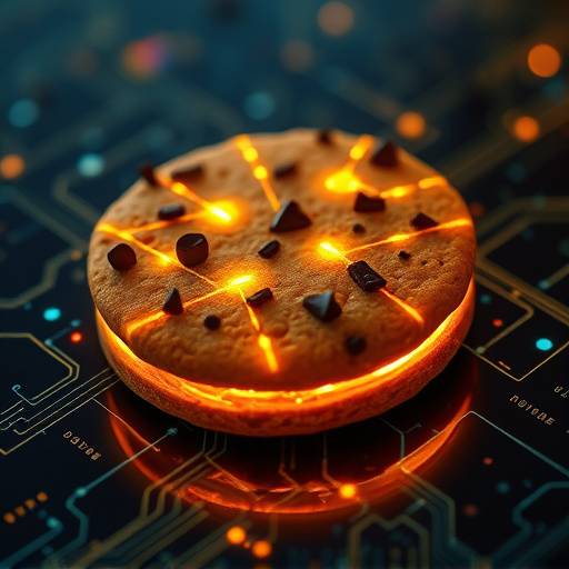 Illustration of a cookie representing website data and tracking