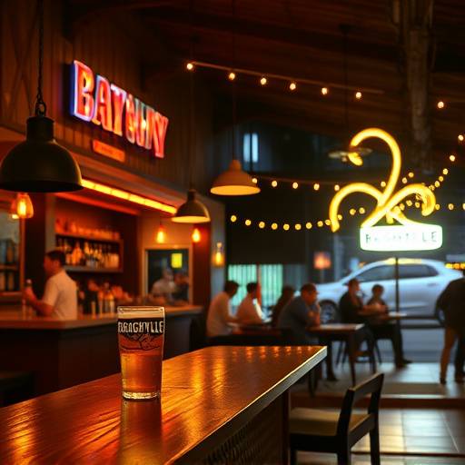 Still image from commercial video created for a new microbrewery opening in Brightville